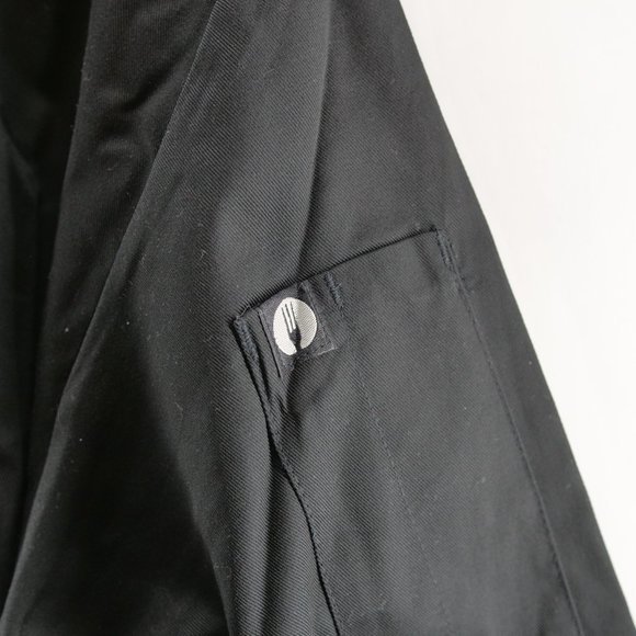 Chef Works Men's Chef Cook Coat‎ - Black - Size L and XL - Picture 3 of 7